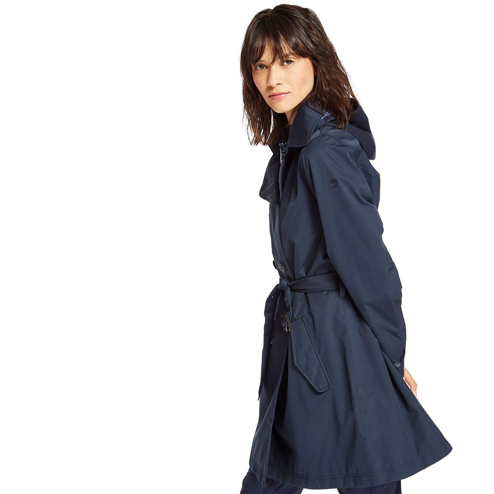 Casaco Feminino - Timberland Classic Impermeavel Trench - GBFHO8604 - Azul Marinho